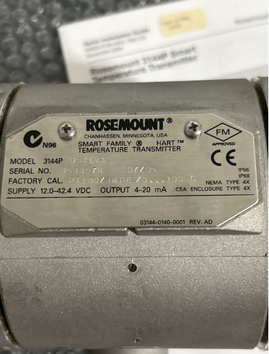 Rosemount 3144P D5A1NA Temperature Transmitter